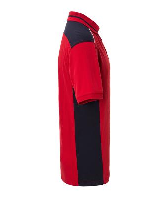 Homme Polo workwear homme - COLOR - Rouge/marine 8533