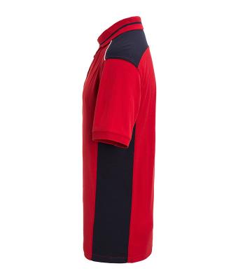 Homme Polo workwear homme - COLOR - Rouge/marine 8533