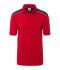 Homme Polo workwear homme - COLOR - Rouge/marine 8533