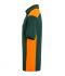 Homme Polo workwear homme - COLOR - Vert-foncé/orange 8533