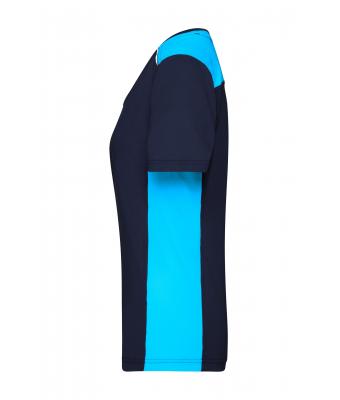 Ladies Ladies' Workwear T-Shirt - COLOR - Navy/turquoise 8534