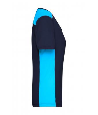 Ladies Ladies' Workwear T-Shirt - COLOR - Navy/turquoise 8534
