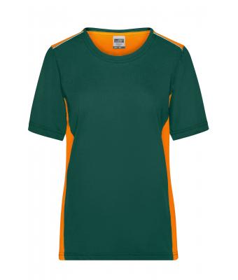 Ladies Ladies' Workwear T-Shirt - COLOR - Dark-green/orange 8534