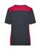 Dames Ladies' Workwear T-Shirt - COLOR - Carbon/rood 8534