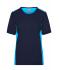 Dames Ladies' Workwear T-Shirt - COLOR - Navy/turquoise 8534