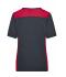 Femme T-shirt workwear femme - COLOR - Carbone/rouge 8534