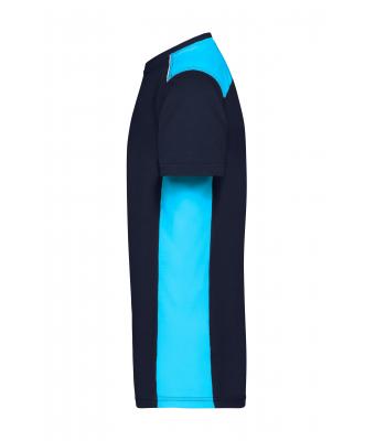 Heren Men's Workwear T-Shirt - COLOR - Navy/turquoise 8535