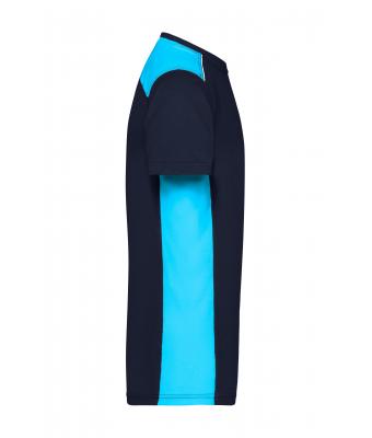 Heren Men's Workwear T-Shirt - COLOR - Navy/turquoise 8535