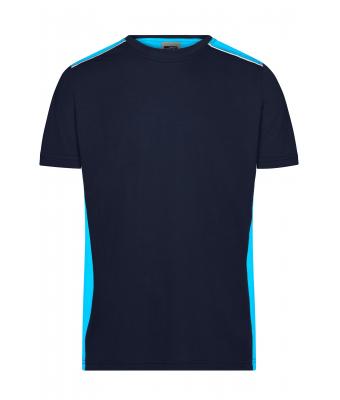 Heren Men's Workwear T-Shirt - COLOR - Navy/turquoise 8535