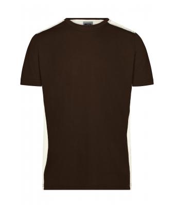 Heren Men's Workwear T-Shirt - COLOR - Bruin/steen 8535