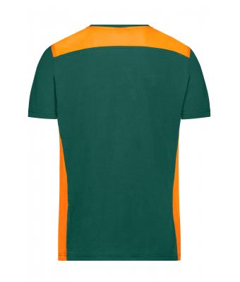 Heren Men's Workwear T-Shirt - COLOR - Dongergroen/oranje 8535