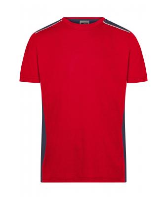 Men Men's Workwear T-Shirt - COLOR - Red/navy 8535