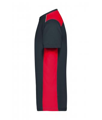 Heren Men's Workwear T-Shirt - COLOR - Carbon/rood 8535