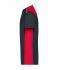 Heren Men's Workwear T-Shirt - COLOR - Carbon/rood 8535