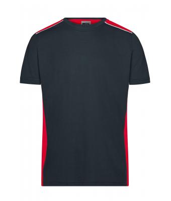 Heren Men's Workwear T-Shirt - COLOR - Carbon/rood 8535