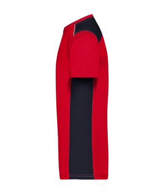 Heren Men's Workwear T-Shirt - COLOR - Rood/navy 8535