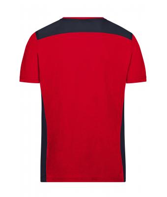 Heren Men's Workwear T-Shirt - COLOR - Rood/navy 8535