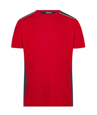 Heren Men's Workwear T-Shirt - COLOR - Rood/navy 8535
