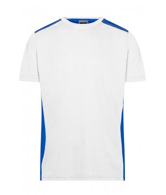 Heren Men's Workwear T-Shirt - COLOR - Wit/royal 8535