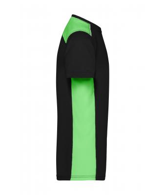 Heren Men's Workwear T-Shirt - COLOR - Zwart/lime 8535