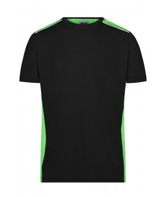 Heren Men's Workwear T-Shirt - COLOR - Zwart/lime 8535