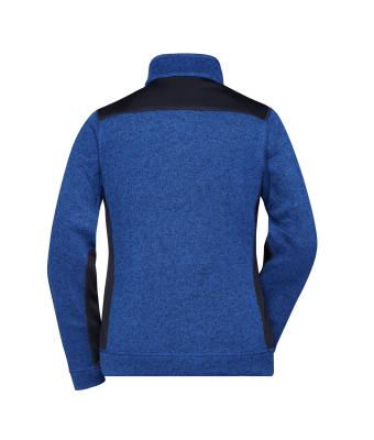 Damen Ladies' Knitted Workwear Fleece Jacket - STRONG - Royal-melange/navy 8536