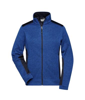 Damen Ladies' Knitted Workwear Fleece Jacket - STRONG - Royal-melange/navy 8536