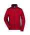 Dames Ladies' Knitted Workwear Fleece Jacket - STRONG - Rood-melange/zwart 8536