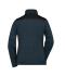 Dames Ladies' Knitted Workwear Fleece Jacket - STRONG - Navy/navy 8536