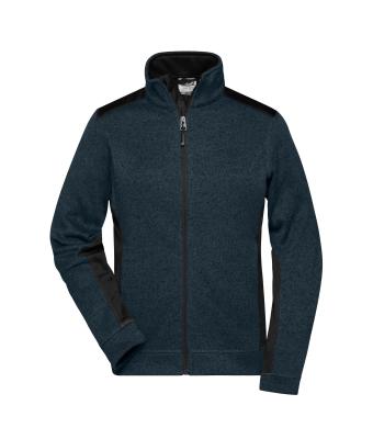 Dames Ladies' Knitted Workwear Fleece Jacket - STRONG - Navy/navy 8536