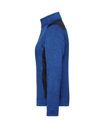 Ladies Ladies' Knitted Workwear Fleece Jacket - STRONG - Royal-melange/navy 8536