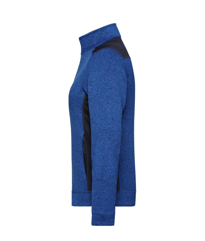 Ladies Ladies' Knitted Workwear Fleece Jacket - STRONG - Royal-melange/navy 8536