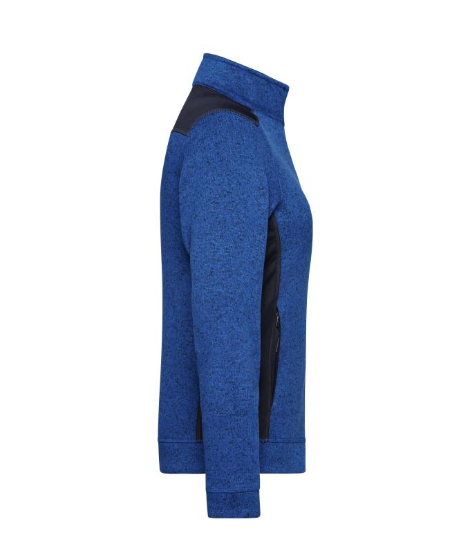Ladies Ladies' Knitted Workwear Fleece Jacket - STRONG - Royal-melange/navy 8536