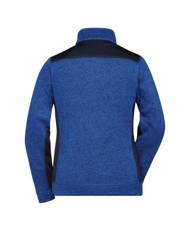 Ladies Ladies' Knitted Workwear Fleece Jacket - STRONG - Royal-melange/navy 8536