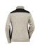 Damen Ladies' Knitted Workwear Fleece Jacket - STRONG - Stone-melange/black 8536