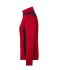 Dames Ladies' Knitted Workwear Fleece Jacket - STRONG - Rood-melange/zwart 8536