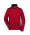 Damen Ladies' Knitted Workwear Fleece Jacket - STRONG - Red-melange/black 8536