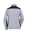 Dames Ladies' Knitted Workwear Fleece Jacket - STRONG - Wit-melange/carbon 8536