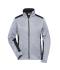 Dames Ladies' Knitted Workwear Fleece Jacket - STRONG - Wit-melange/carbon 8536