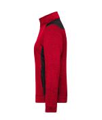 Femme Veste workwear polaire tricotée femme - STRONG - Rouge-mélange/noir 8536