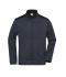 Heren Men's Knitted Workwear Fleece Jacket - STRONG - Carbon-melange/zwart 8537