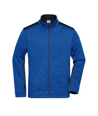Heren Men's Knitted Workwear Fleece Jacket - STRONG - Royal-melange/navy 8537