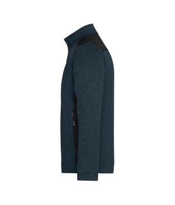 Heren Men's Knitted Workwear Fleece Jacket - STRONG - Navy/navy 8537