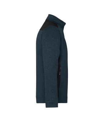 Heren Men's Knitted Workwear Fleece Jacket - STRONG - Navy/navy 8537