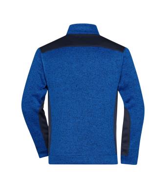 Men Men's Knitted Workwear Fleece Jacket - STRONG - Royal-melange/navy 8537