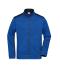 Men Men's Knitted Workwear Fleece Jacket - STRONG - Royal-melange/navy 8537