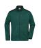 Heren Men's Knitted Workwear Fleece Jacket - STRONG - Donkergroen-melange/zwart 8537