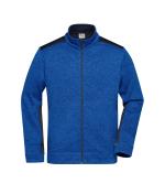 Heren Men's Knitted Workwear Fleece Jacket - STRONG - Royal-melange/navy 8537