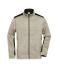 Heren Men's Knitted Workwear Fleece Jacket - STRONG - Steen-melange/zwart 8537