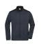 Heren Men's Knitted Workwear Fleece Jacket - STRONG - Carbon-melange/zwart 8537